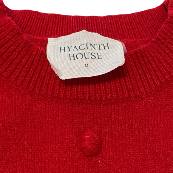 Tuckernuck Hyacinth House Red Pom Pom Melinda Crewneck Sweater - Picture 4 of 8